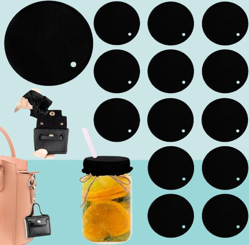 15Pcs Scrunchie Drink Cover with Keychain Pouch, 3.74″ Reusable Elastic Polyeste