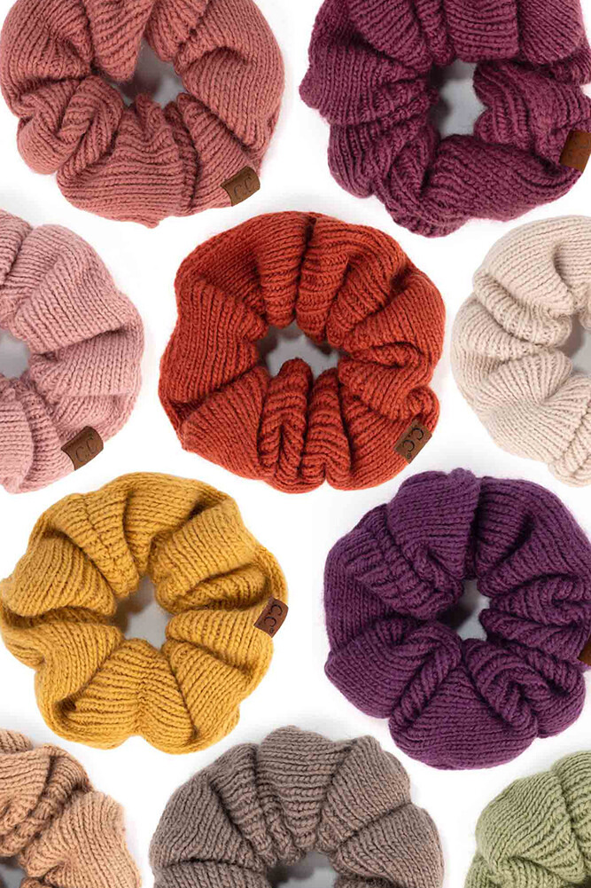 C.C Exclusive Women Teen Fashion Soft Stretchy Knit Scrunchies Hair Tie