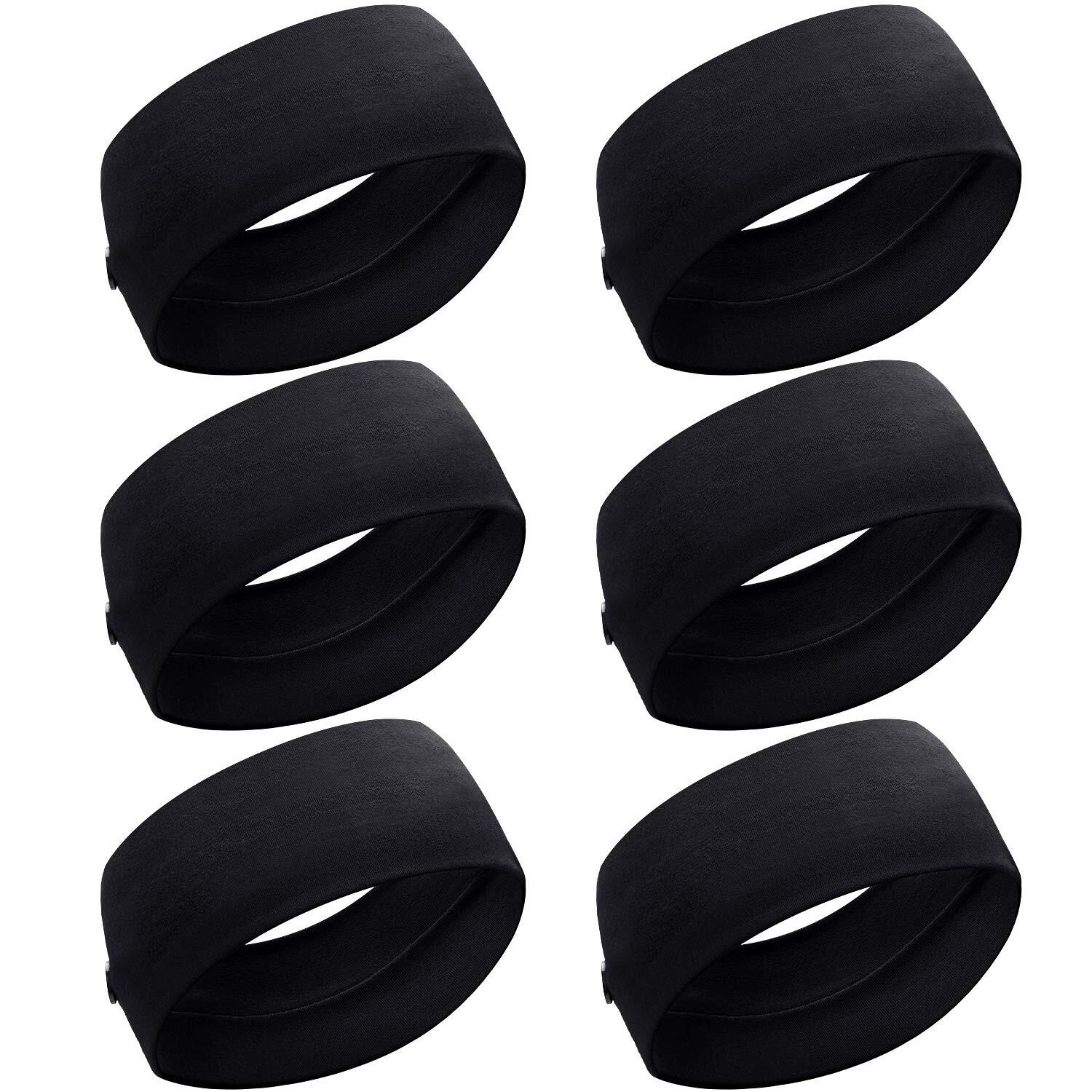 Women Headband with Buttons for Face Masks and Covers Unisex Elastic Hair Band