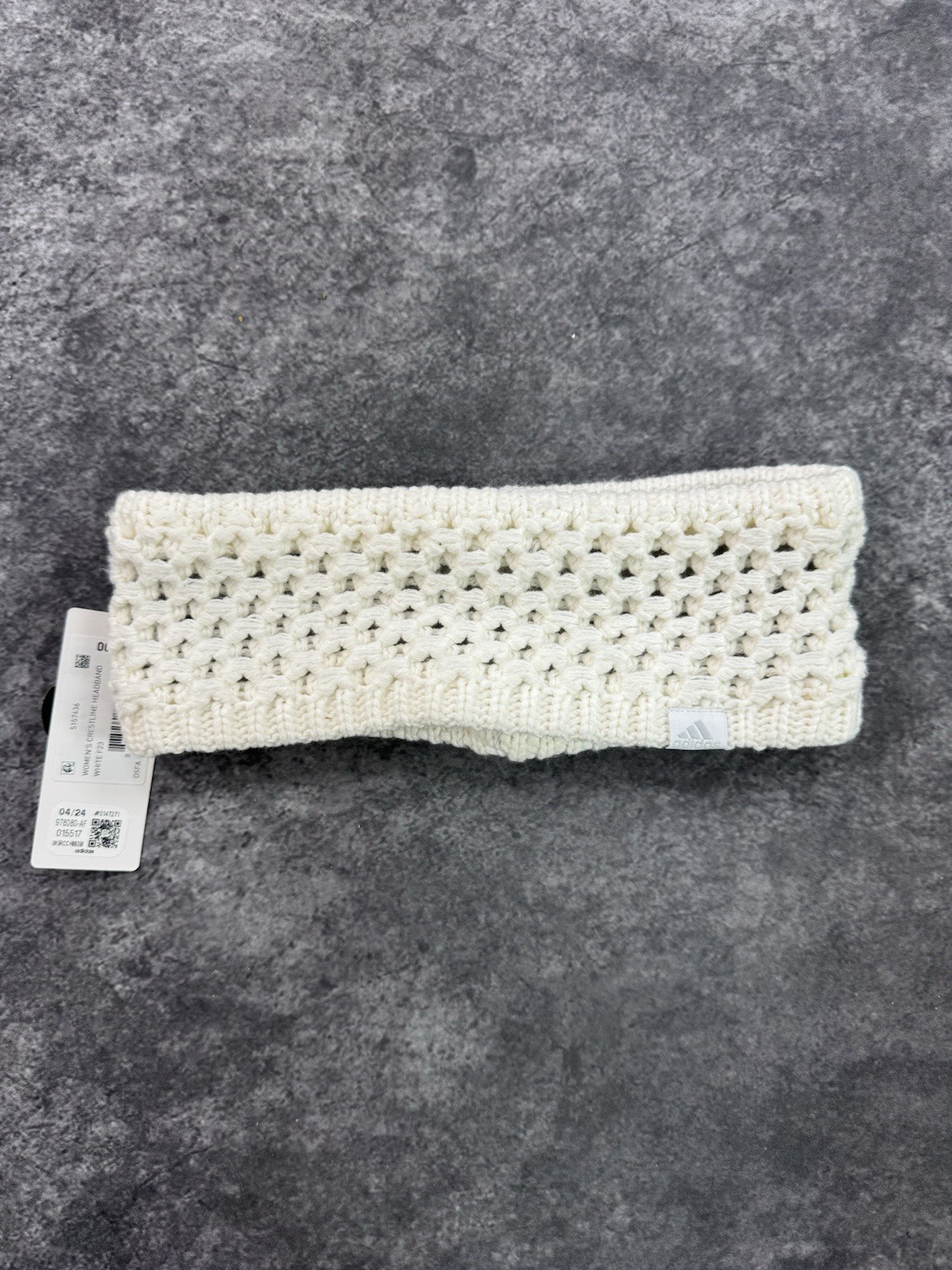 Adidas Knit Crestline Headband White Women’s One Size NEW WITH TAGS