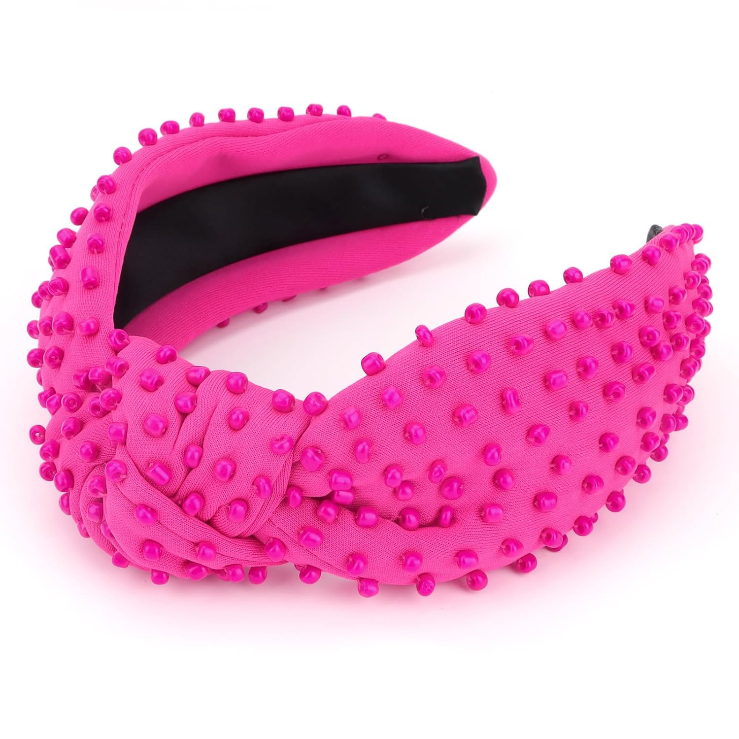 1PC Pearl Knotted Headband for Women Non Slip Beaded Headband Wide