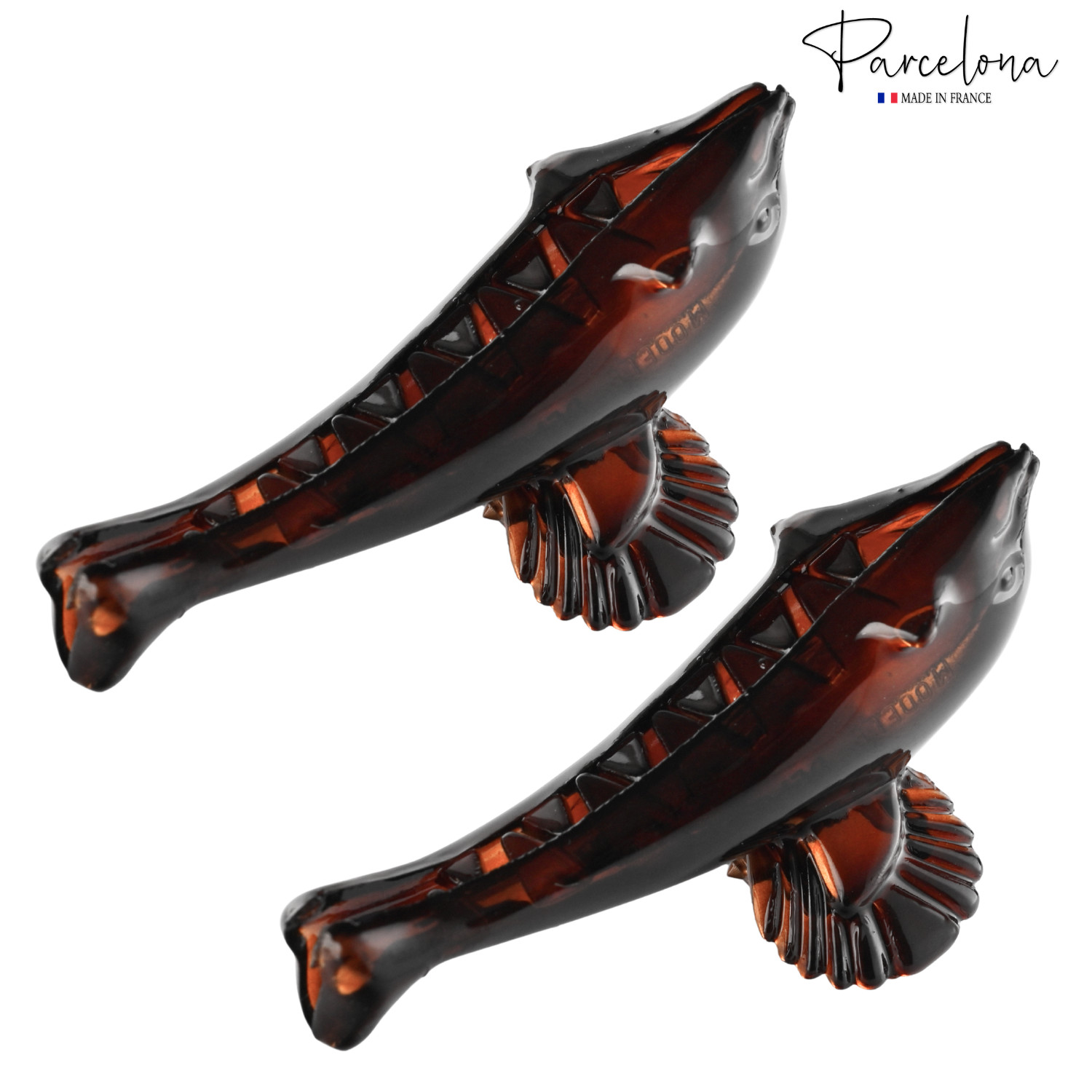Parcelona French Dolphin Hair Claw 2.25″ Tortoise Shell Acetate Jaw Clip Set of