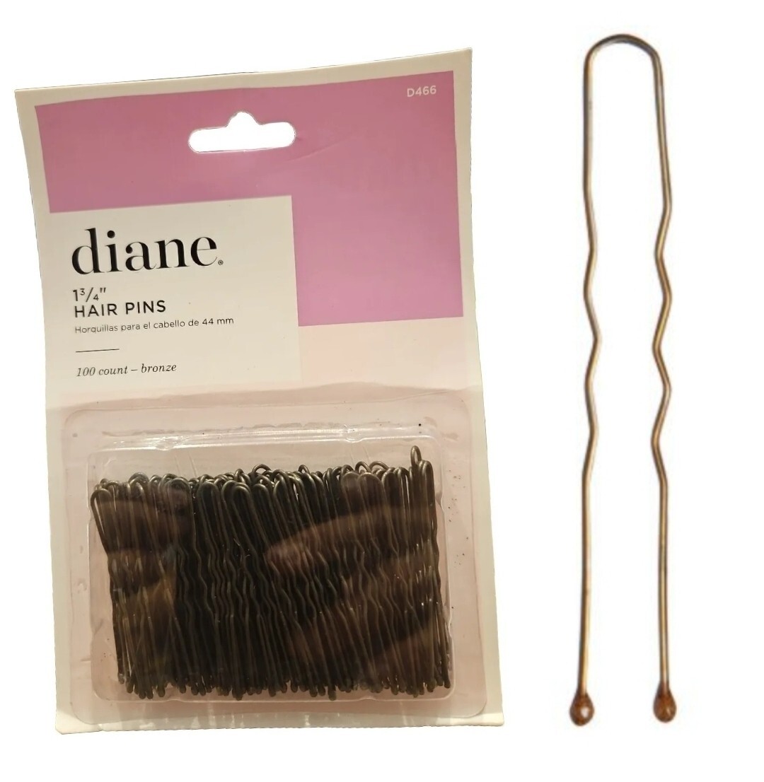 Diane 1 3/4” 44 mm U-shaped Hair Pins Bronze Hair Bob Pins 100 count D466