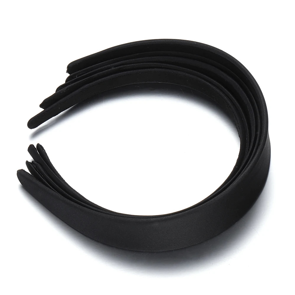 1PC Black Full Wrap Cloth Plastic Headband 1.5-4Mm Wide Headband Base for Women,