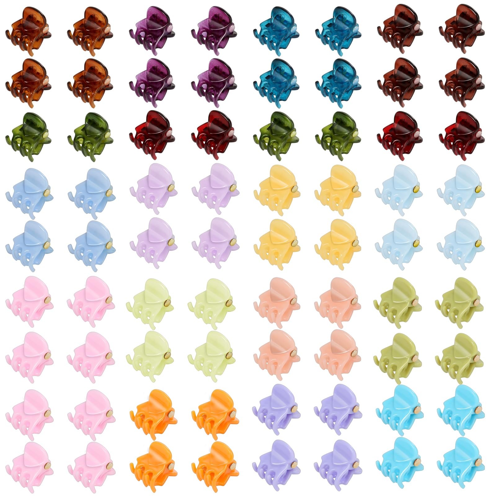 Sublaga Hair Clips for Women and 1 Count (Pack of 72), 72pcs muilt colorful