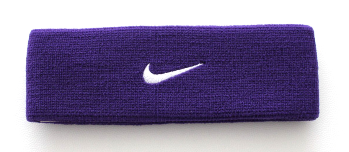 Nike Dri-Fit Basketball Headband Adult Court Purple/White