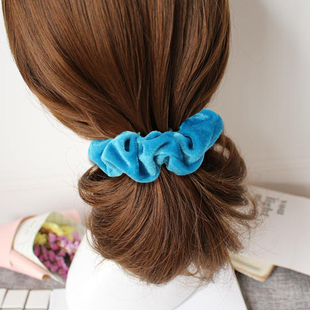 10x Hair Scrunchies Velvet Elastic Hair Bands Scrunchy Rope Ties For Women Girl