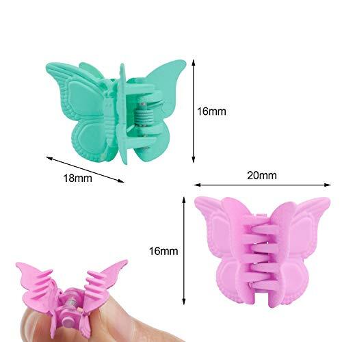 50Pcs Butterfly Hair Clips Multi-color 50 Count (Pack of 1) 1-Matte Colors