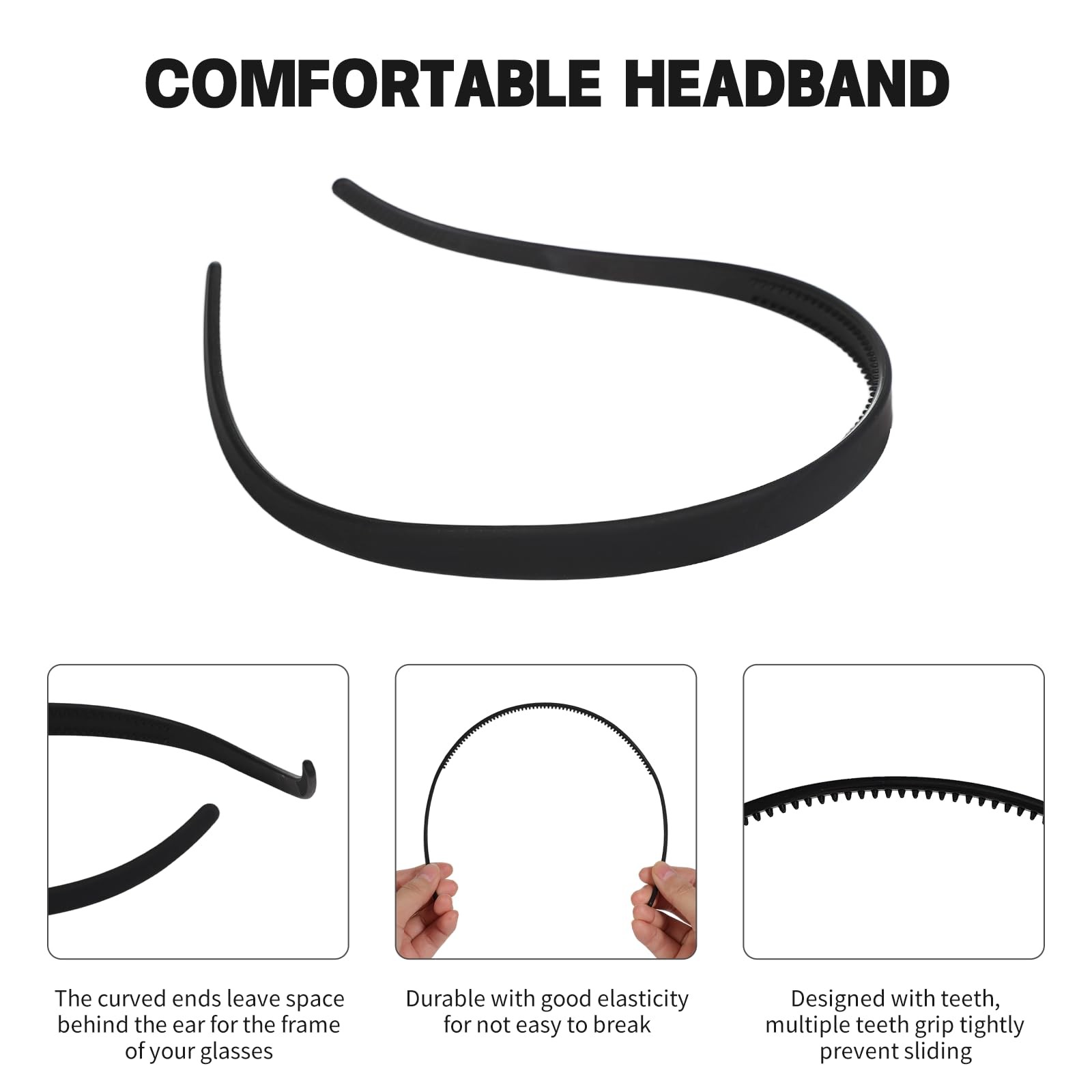 6Pcs No Pressure No Headache Headbands Square Headband Sunglasses Headband for W