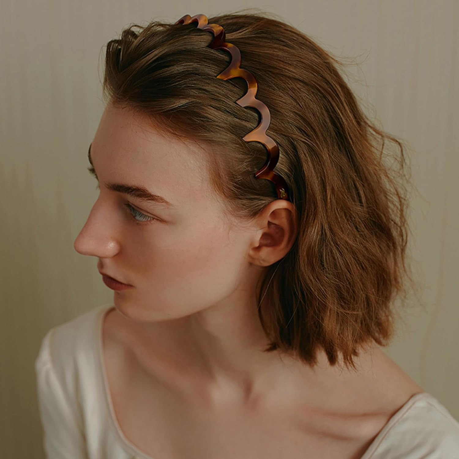 6 PCS Zig Zag Headbands Plastic Wavy Hair Head Band Comb with Teeth Hoop Accesso