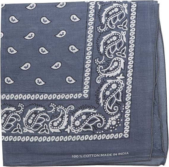 Motique Accessories Extra Large Paisley Bandana 27×27 Inch