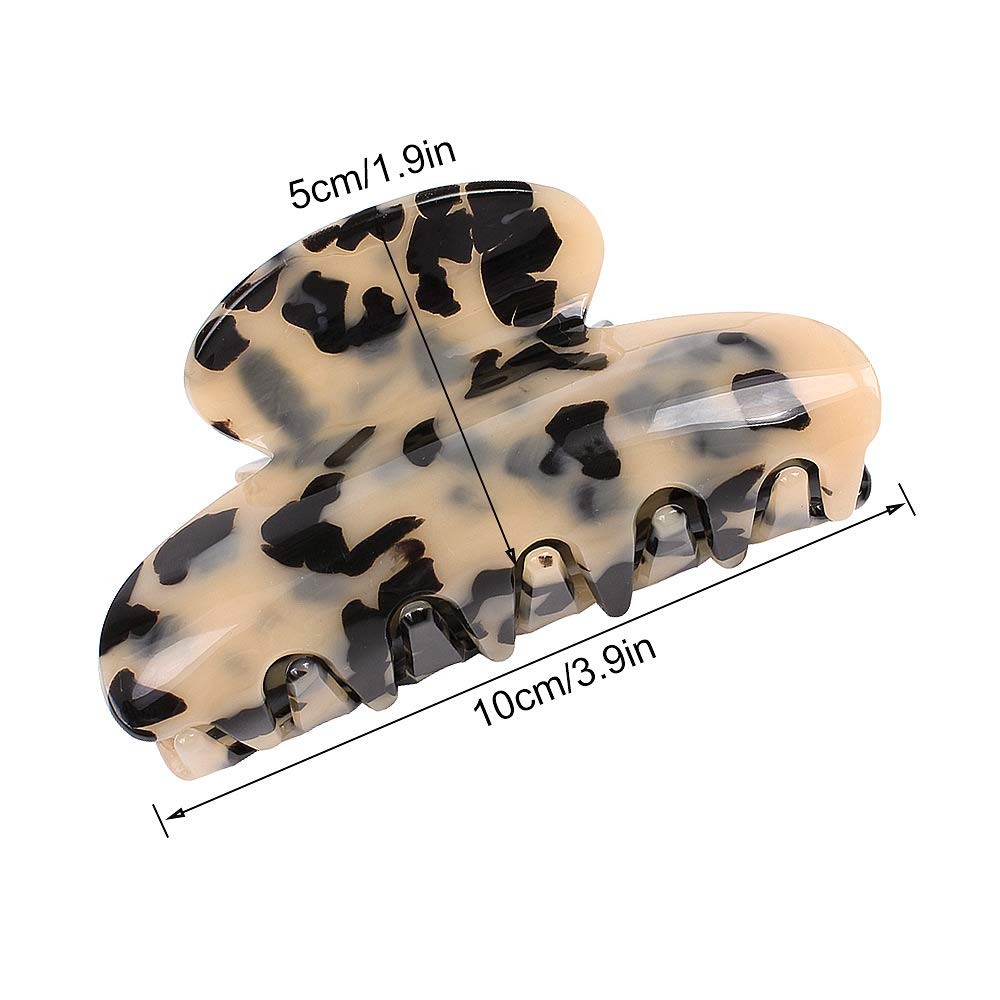 3PCS Stylish Celluloid 1 Count (Pack of 3), Barrettes Tortoise Shell Claws