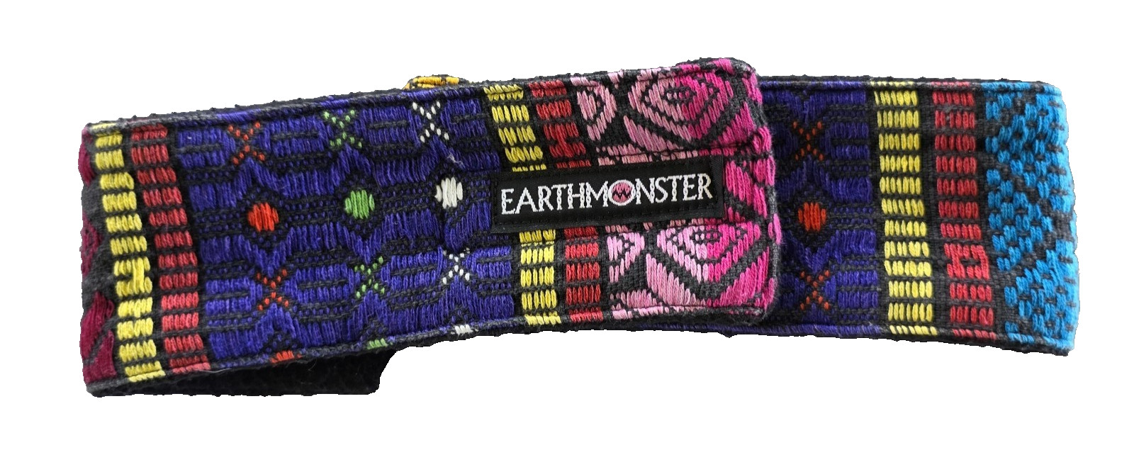 Vintage 90s Earthmonster Hand Loomed Strap Cover Headband Boho Made in USA