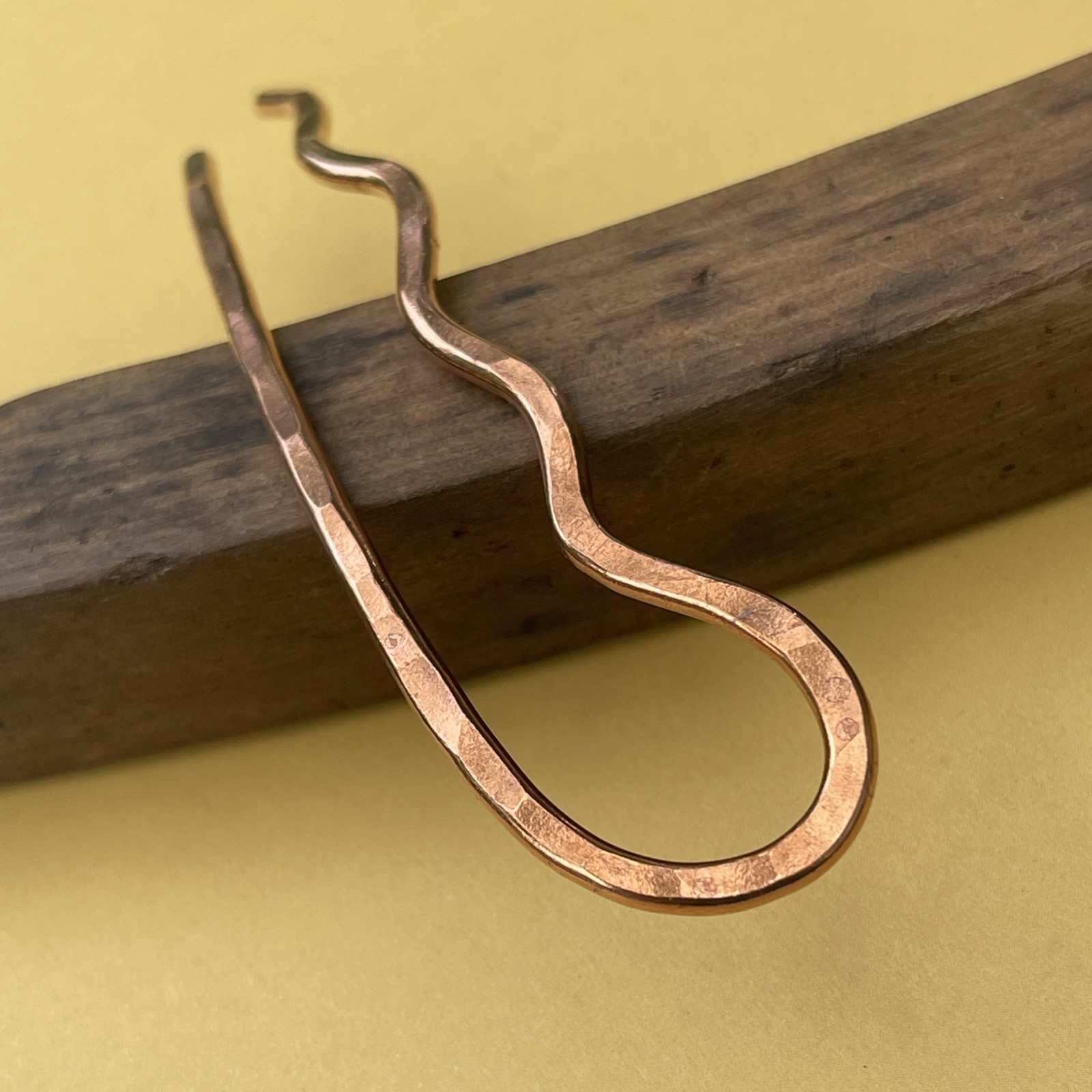 Petite Hair Pin, Pure Copper, Boho Fest Inspired, Hair Stick