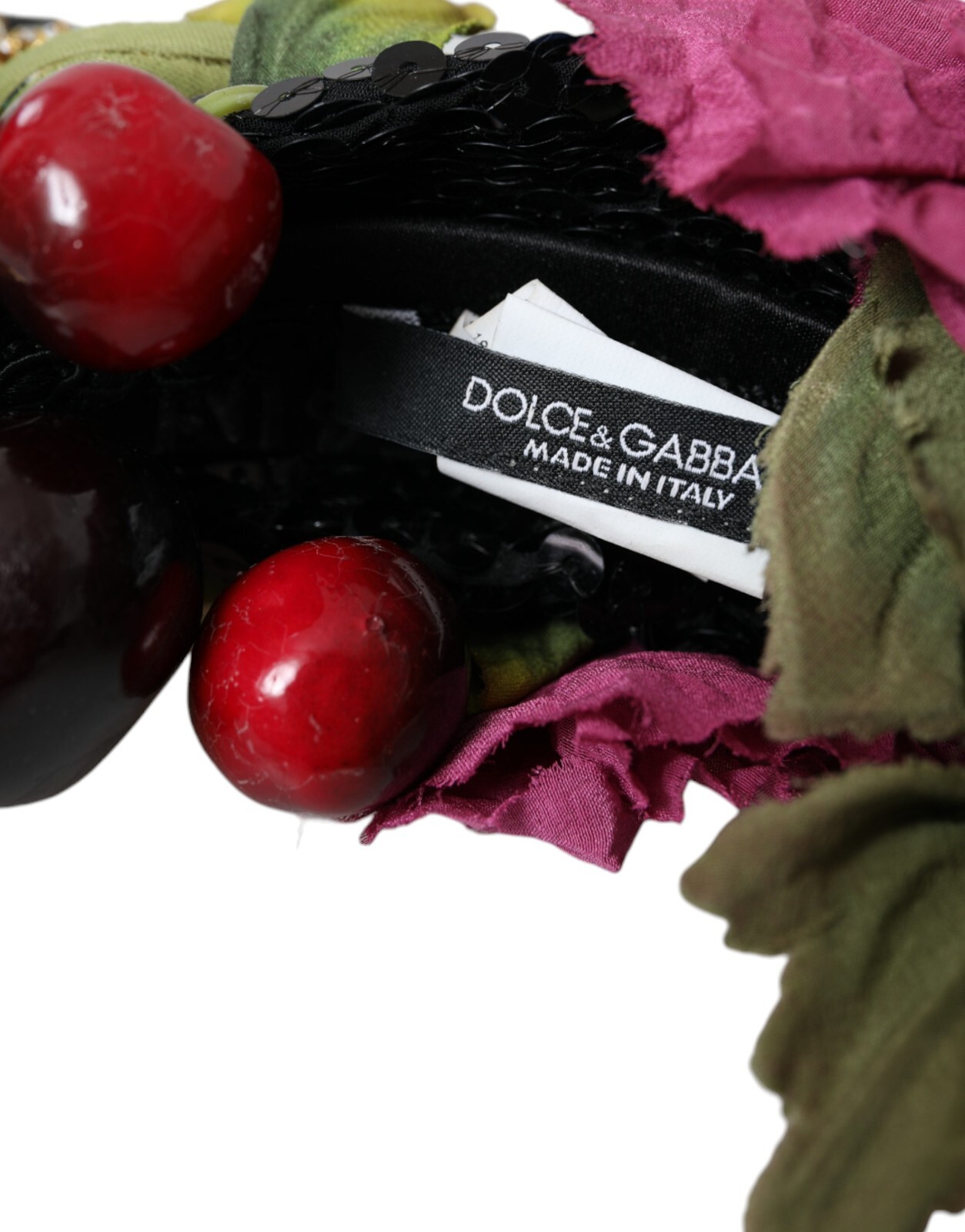 DOLCE & GABBANA Diadem Red Watermelon Cherry Crystal Hairband Statement 3600usd