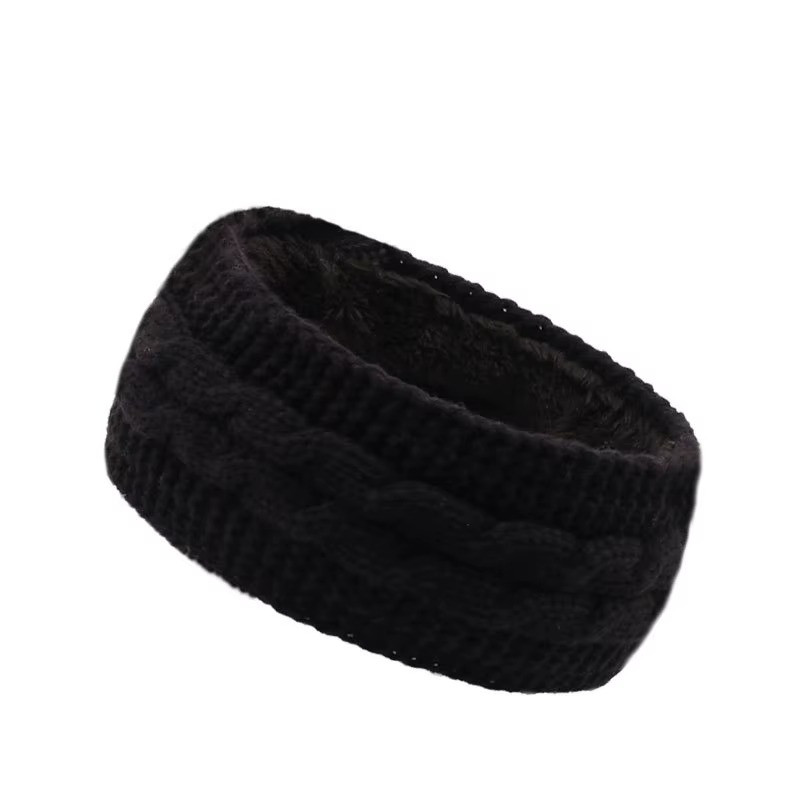 Winter Warm Ear Warmer Knit Thermal Braid Headband Stretch Ear Cover For Women