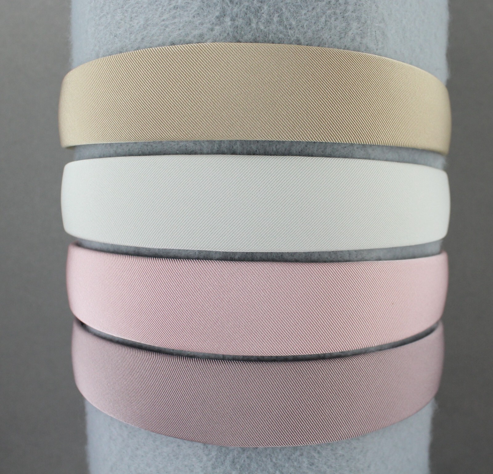 Off White headband textured fabric covered hair band 1″ wide classic accessory