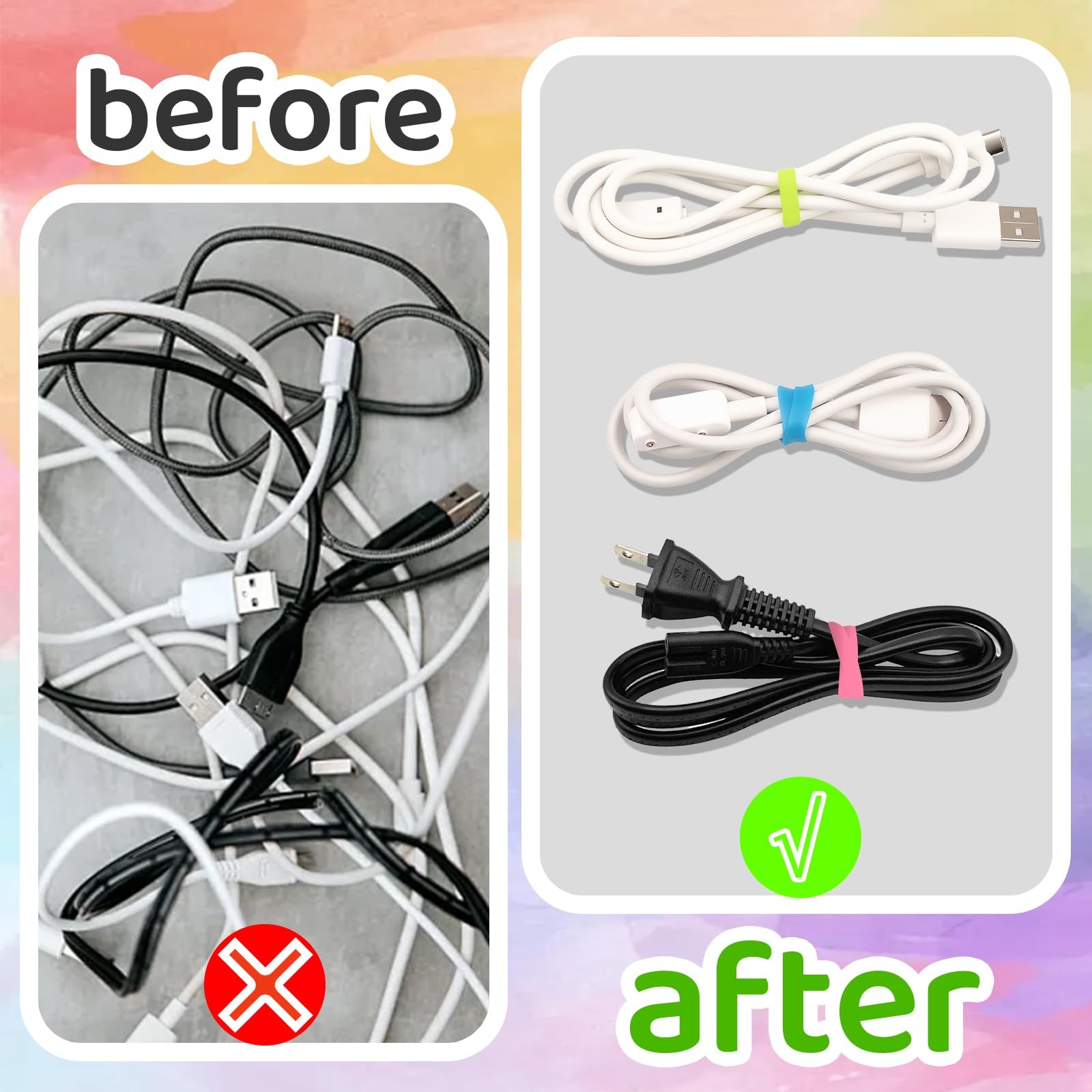 200 PCS Silicone Small Rubber Bands – 0.5 Inch Colorful Small Elastic Rubber Ban
