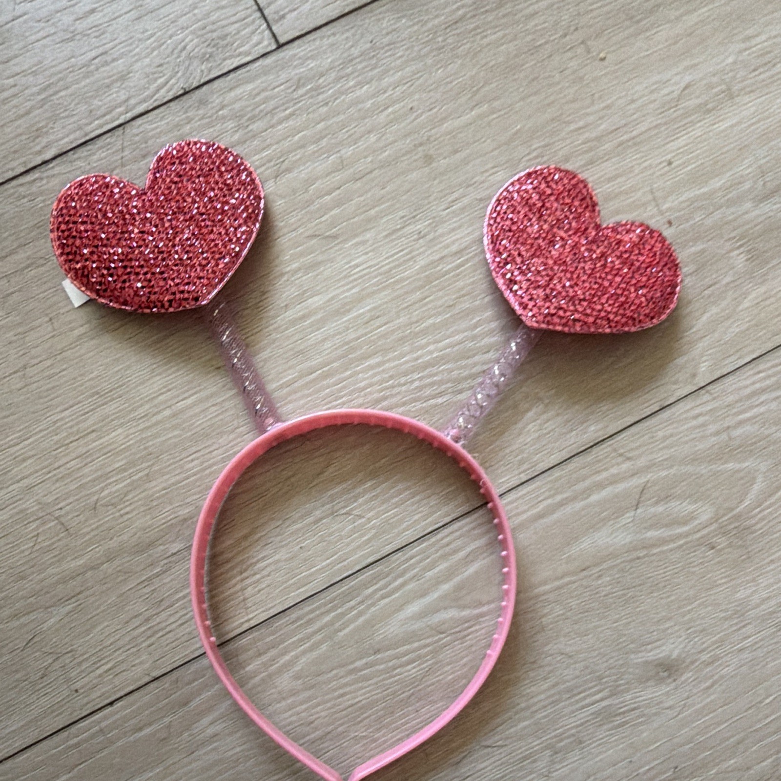 Pink Glitter Heart Headband Women Plastic Hair Accessory Party/Cocktail Casual