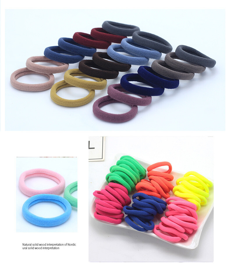 50Pcs Women Girls Seamless Hair Band Ties Rope Ring Elastic Ponytail Holder US