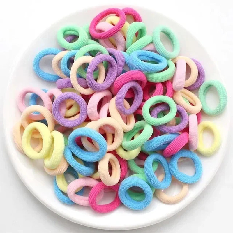 200-1000PCS Colorful Elastic Hair Bands Ponytail Holders Girls Hair Ties