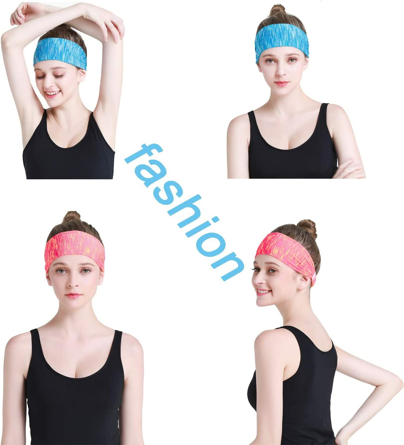 Workout Headbands Fitness Yoga Elastic Non Slip Wicking Headscarf for Men Womens