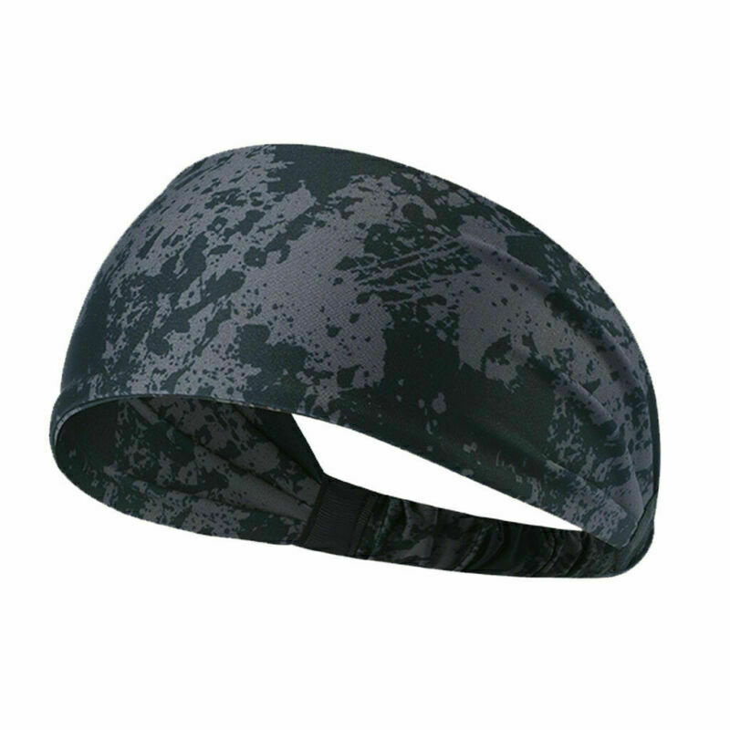 Mens Women Sweat Sweatband Headband Yoga Gym Running Stretch Sports Head Band