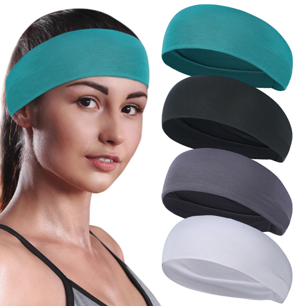 Moisture Wicking Sweatband Headbands Running Gym Bandana Yoga Elastic Hairband