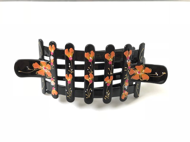 1 New Gorgeous flowers Hair Clip Hand made Painted Hair Accessories US Seller