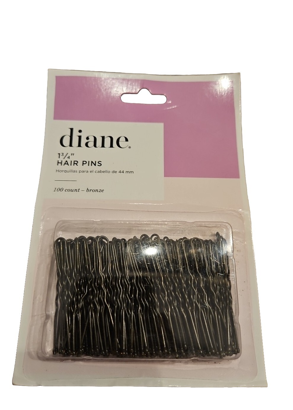 Diane 1 3/4” 44 mm U-shaped Hair Pins Bronze Hair Bob Pins 100 count D466