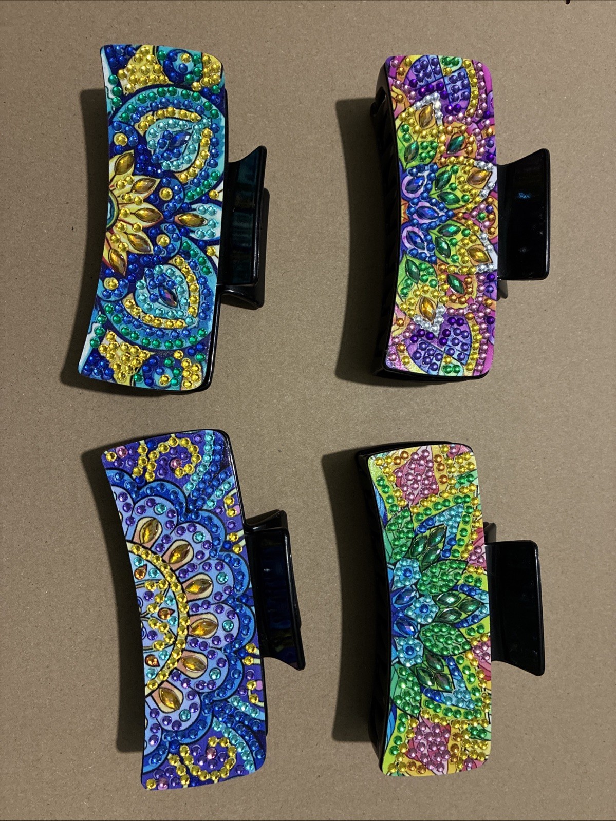 Finished Diamond Art Hair Clips