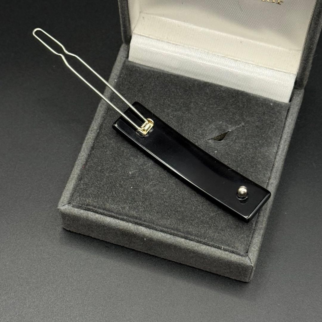 Chiristian Dior Barrette Hair Accessory Logo Black Red Stone From Japan