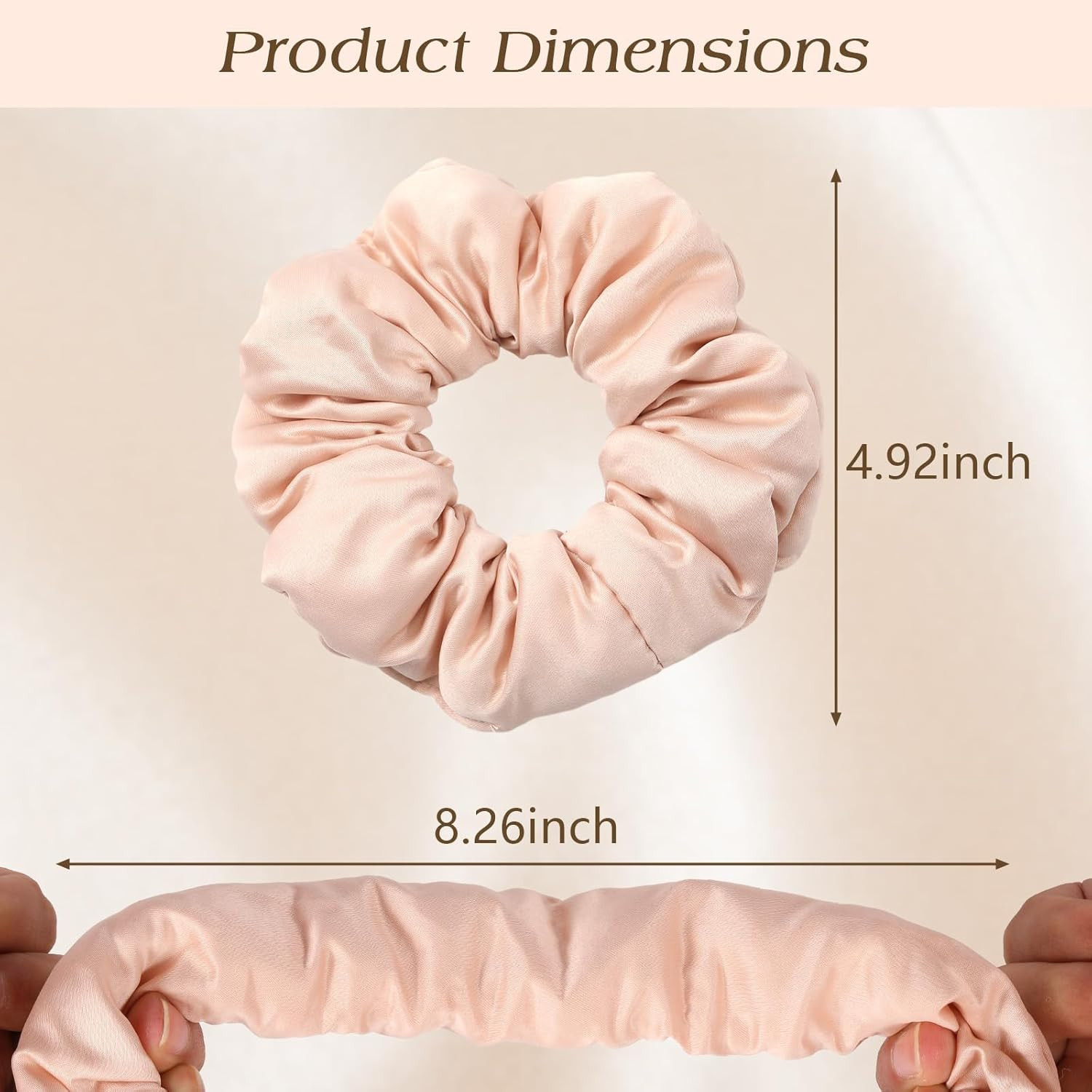 6 Pcs Large Satin Hair Scrunchies for Women, Soft Pillow Satin Scrunchies, Sleep
