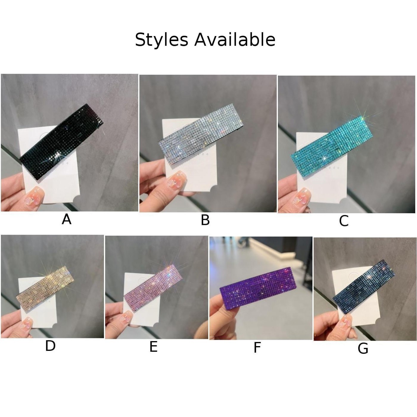 Formal Events Rhinestone Hair Clip Rhinestone Embellishments Comfortable Grip