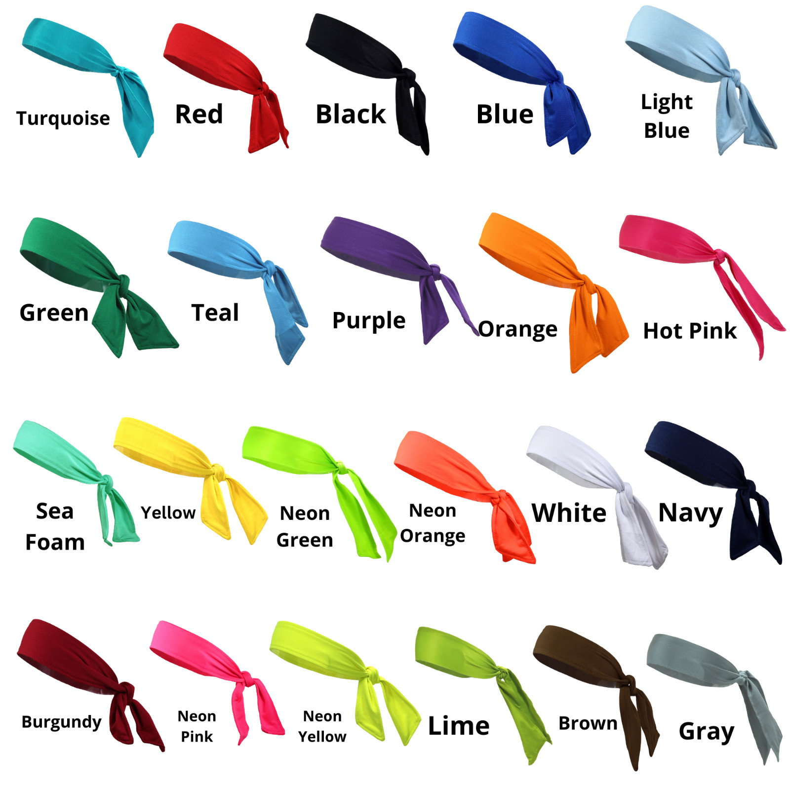 Head Tie Hair Back Band Sports Headband Men Women Ninja Bandana Wrap Sweatband
