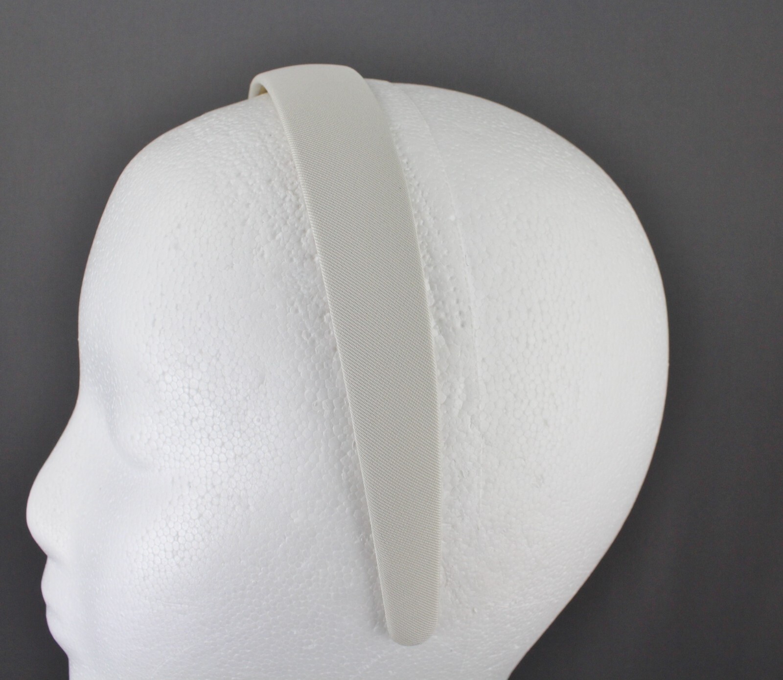 Off White headband textured fabric covered hair band 1″ wide classic accessory