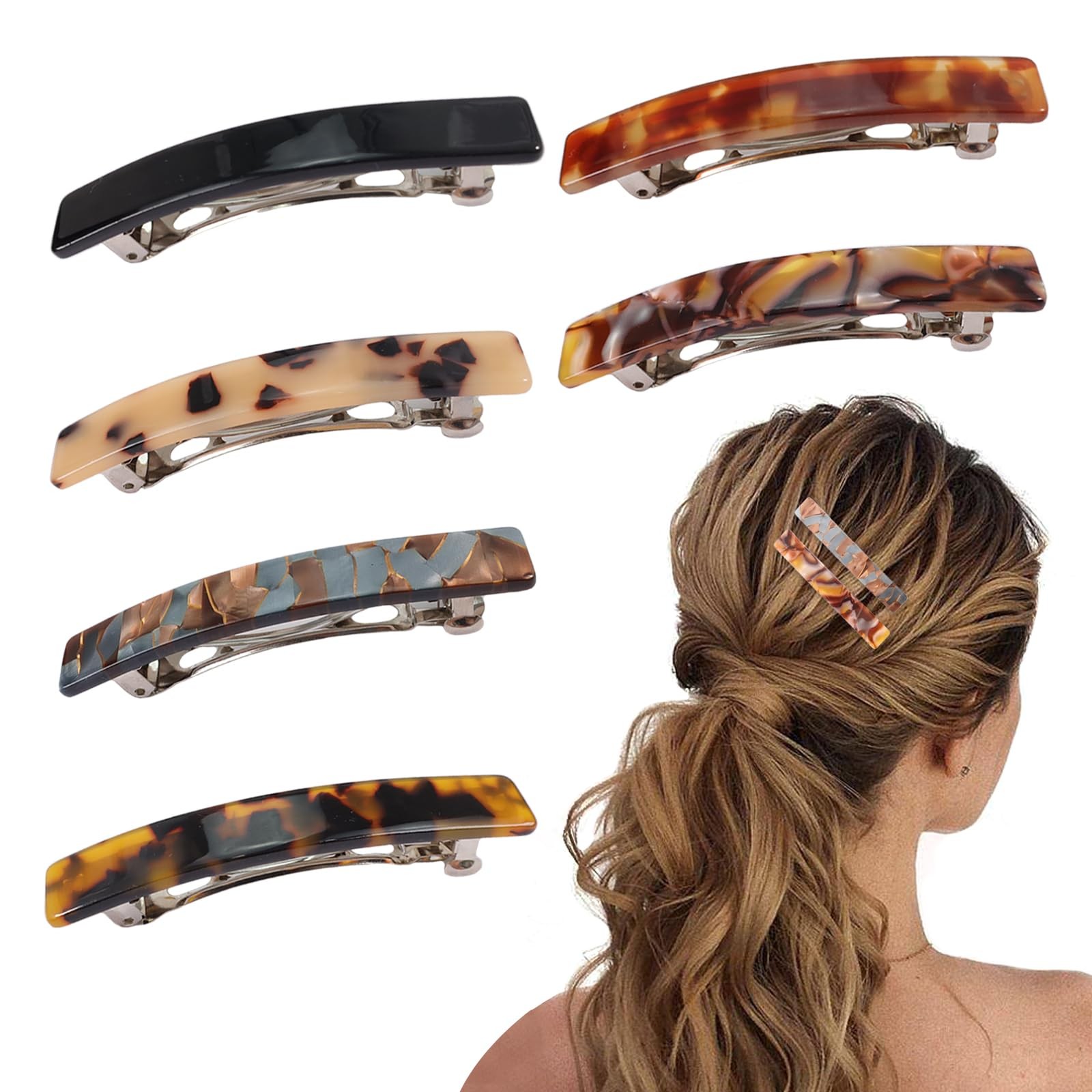 6PCS Hair Barrettes for Women Shell Hair Clip Hair Accessories Barrettes for …