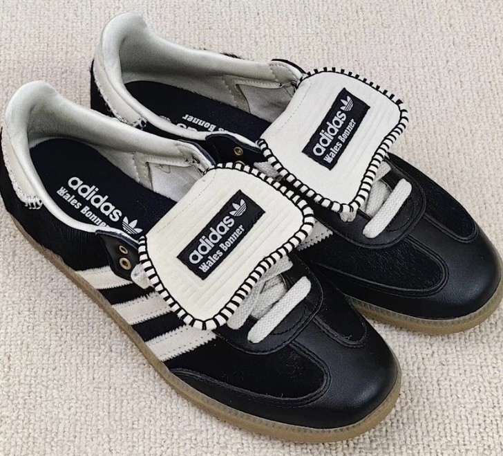 IE0580 Wales Bonner adidas Samba Pony Tonal Low Core Black -NEW WITH BOX
