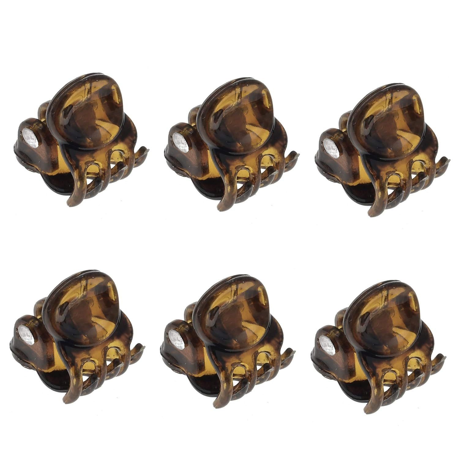 Paris AD115/6 French Hair Clip for Women, Set of 6 Extra Small Girls Hair Claw C