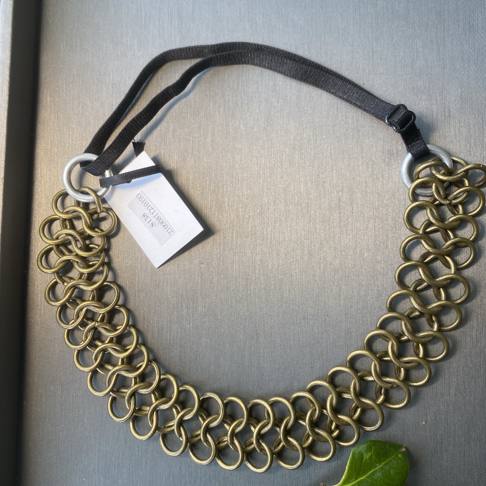 Dauphines NY Hair Band Bronze Chain Headband Necklace $138 Boho Hippie Bohemian