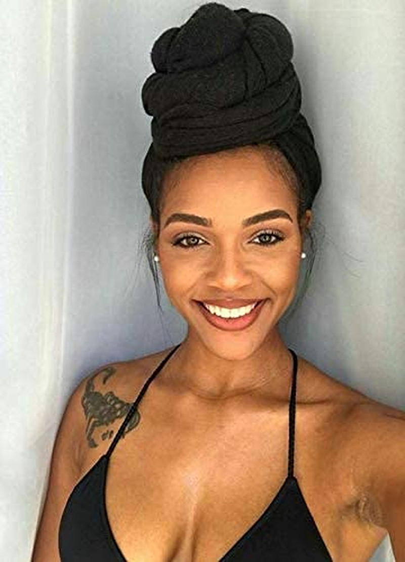 Stretch Jersey Head Wrap Stretchy Knit Turban Headwraps Long Hair Scarf Urban Af