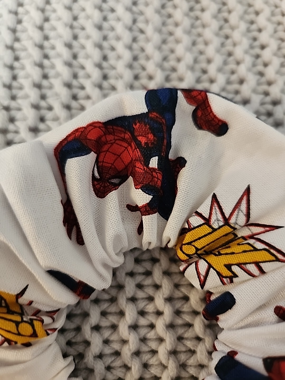 Handmade Hair Scrunchie Spider Man theme
