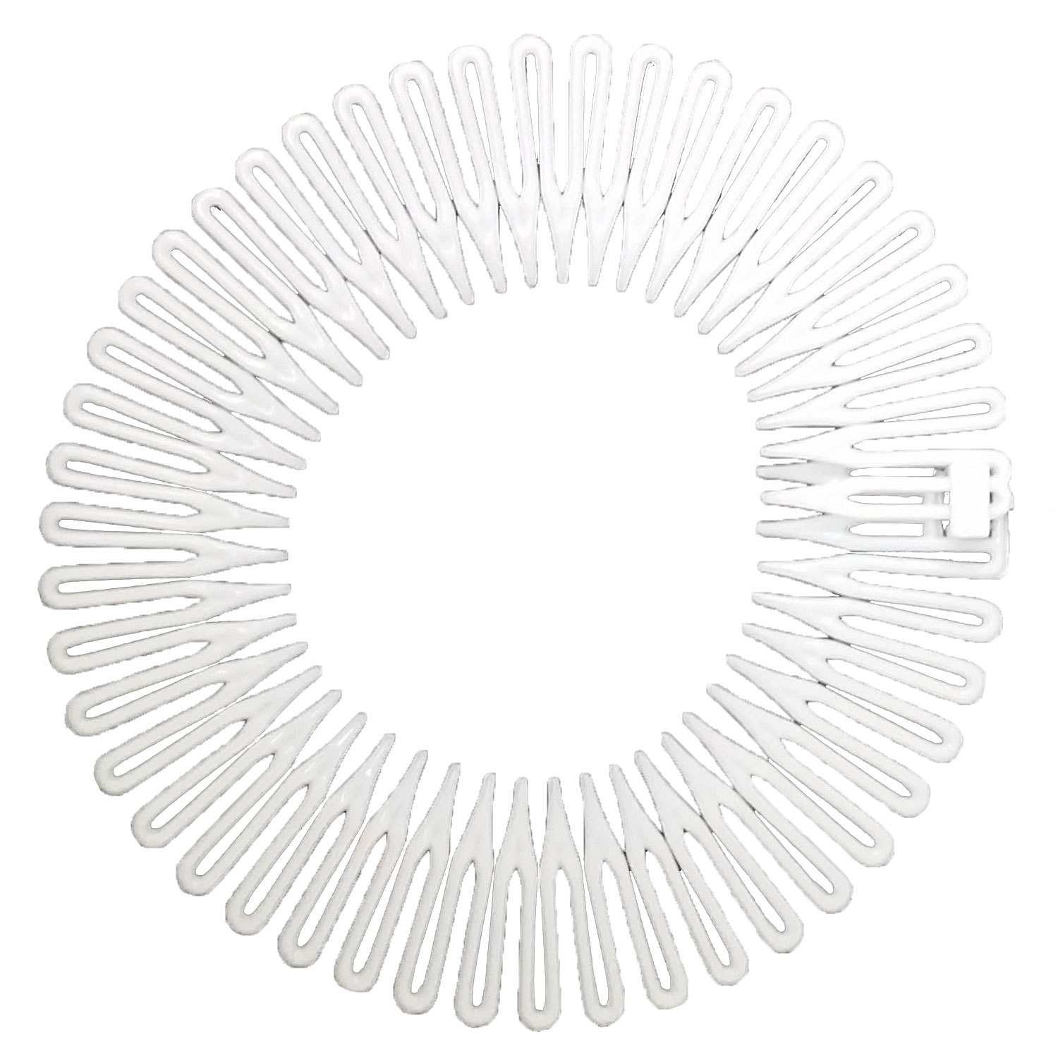 10 pcs Hair Comb Headband Stretch Flexible Plastic Circle Hairband