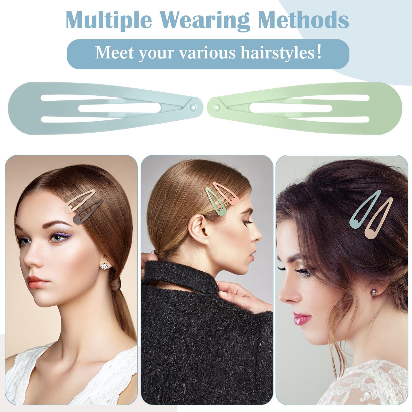 30 Pieces 3.1 Inch Large Metal Snap Hair Clips Nonslip Barrettes Women Hair A…