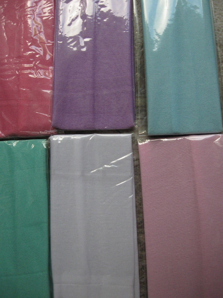 Lot 6 PASTEL Headbands 2″ wide continuous stretch LOT Nylon colors WHITE