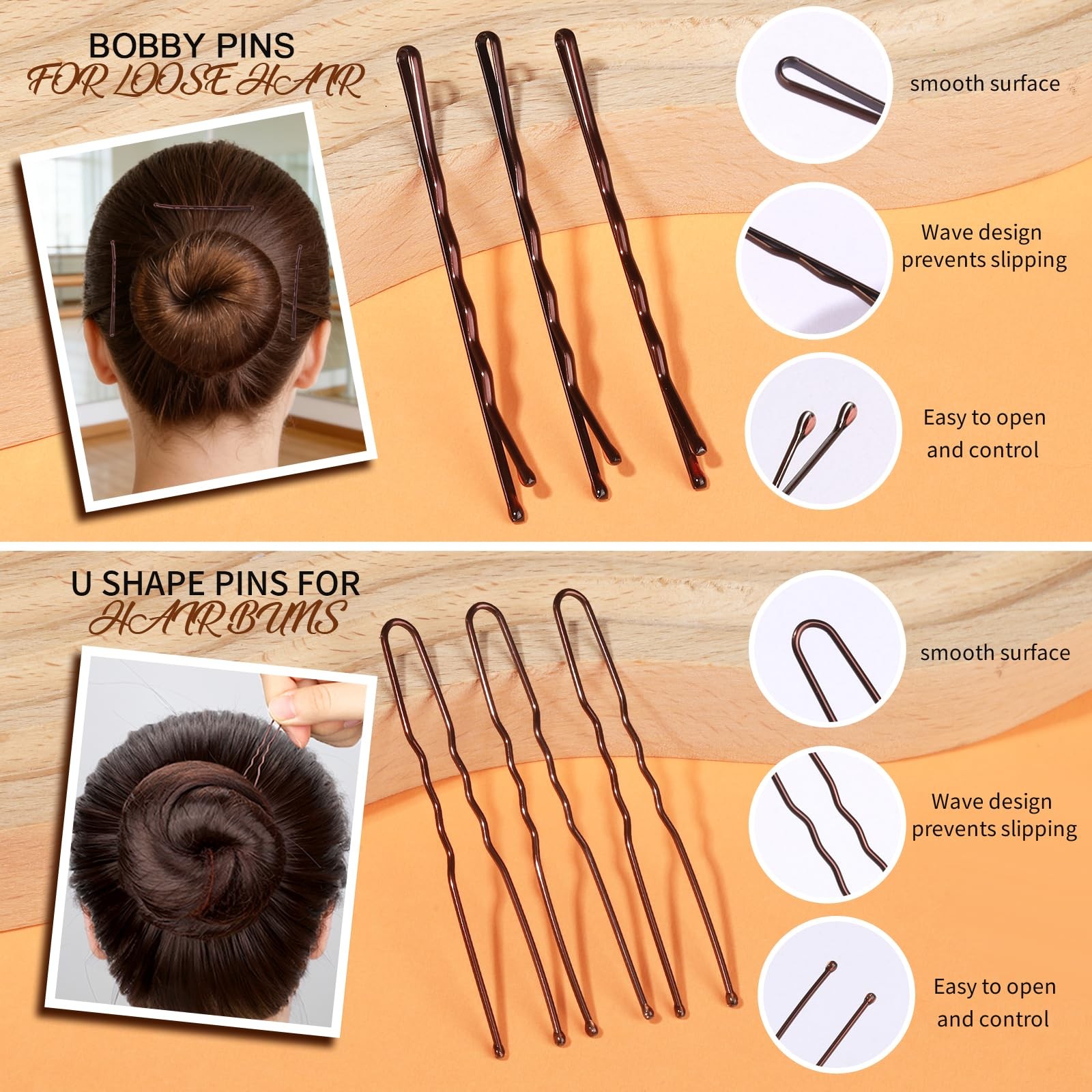 Teenitor Hair Net Set, Includes 20 Pcs 1 Count (Pack of 1), Brown
