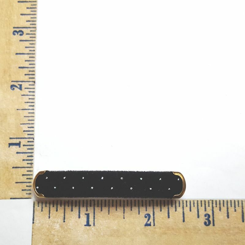 Women Barrette Decorated Crystal Felt Soft Long Oval Hair Clip VTG Made in Japan