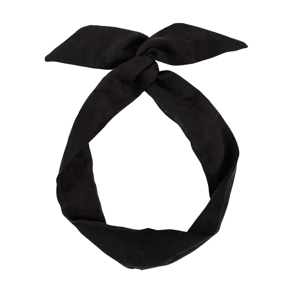 Twist Bow Headband Wired Hair Tie Headband Rabbit Ear Hair Scarf Bowknot Head…
