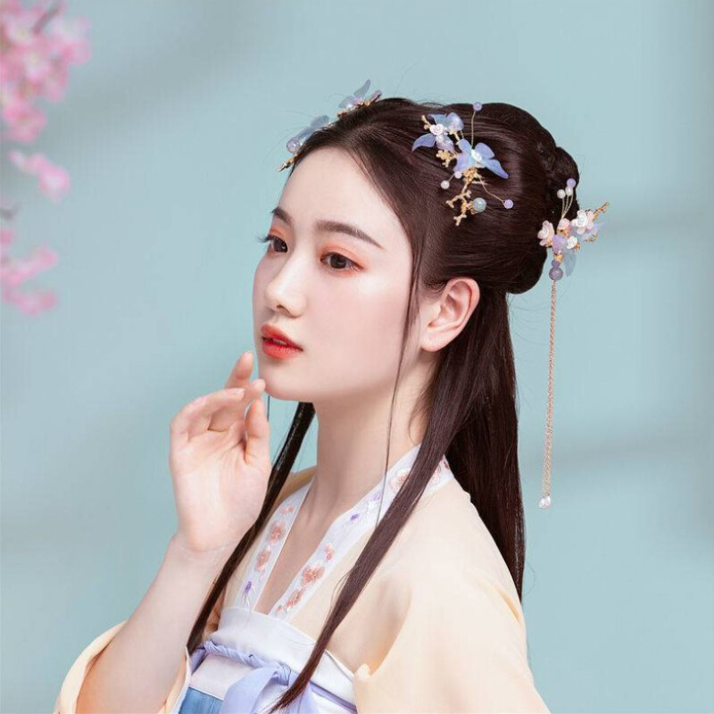 Handmade Chinese Hairpin Set Hair Comb Hair Stick Earring Hanfu Accessory Decor