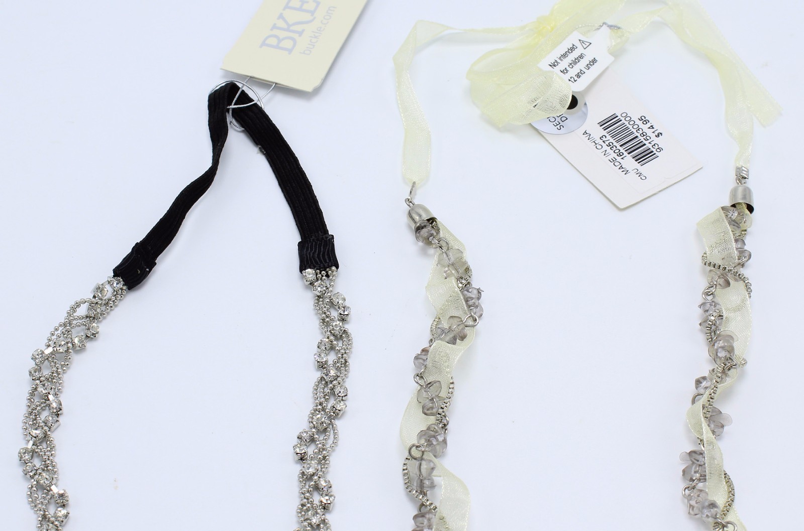 Two New Rhinestone Lace Stretchable Headbands by Buckle NWT #H2022-H2024